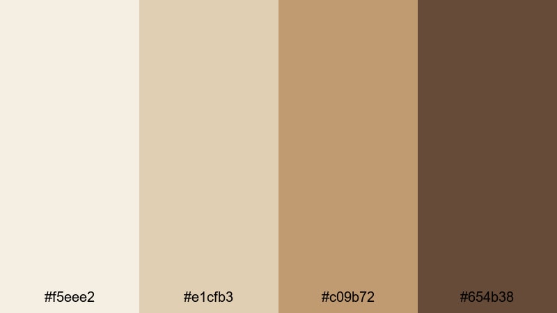 coffee shop corners cream ivory color palette with hex codes