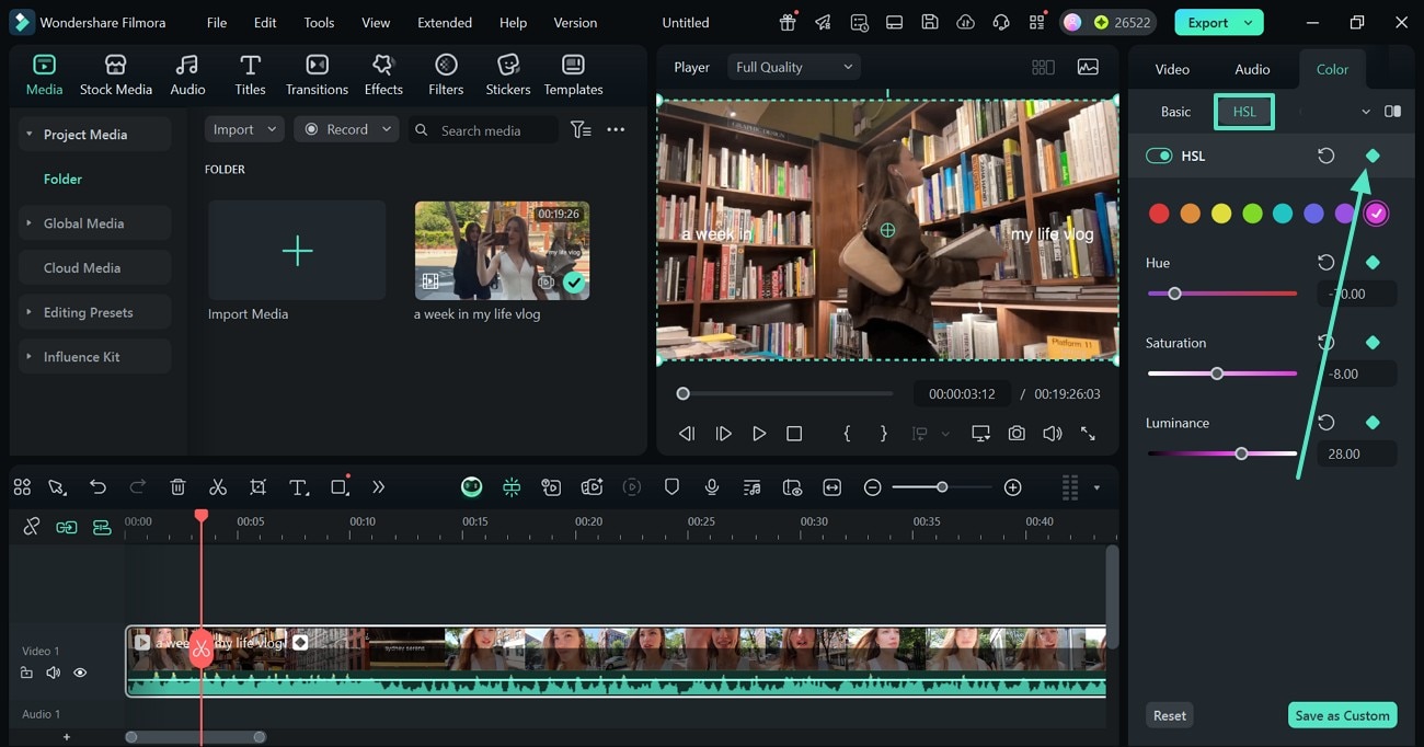 keyframing and hsl