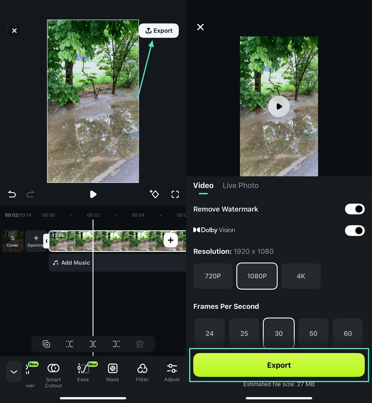 transport video to phone
