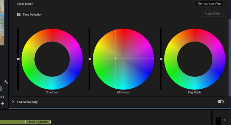 adjust color wheel premiere pro