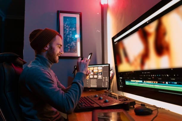 Applying colorful filter effects in Filmora video editor.