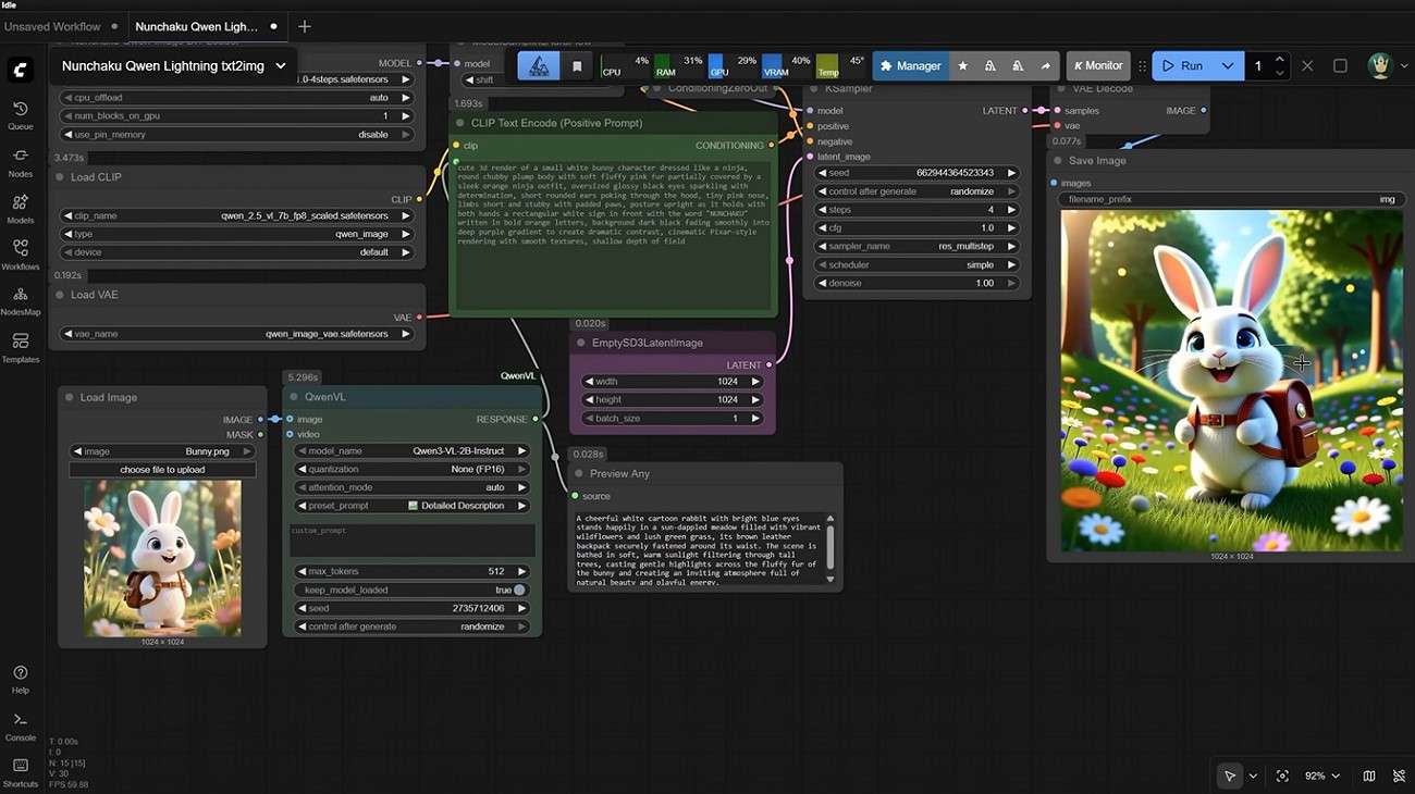 comfyui prompt system interface