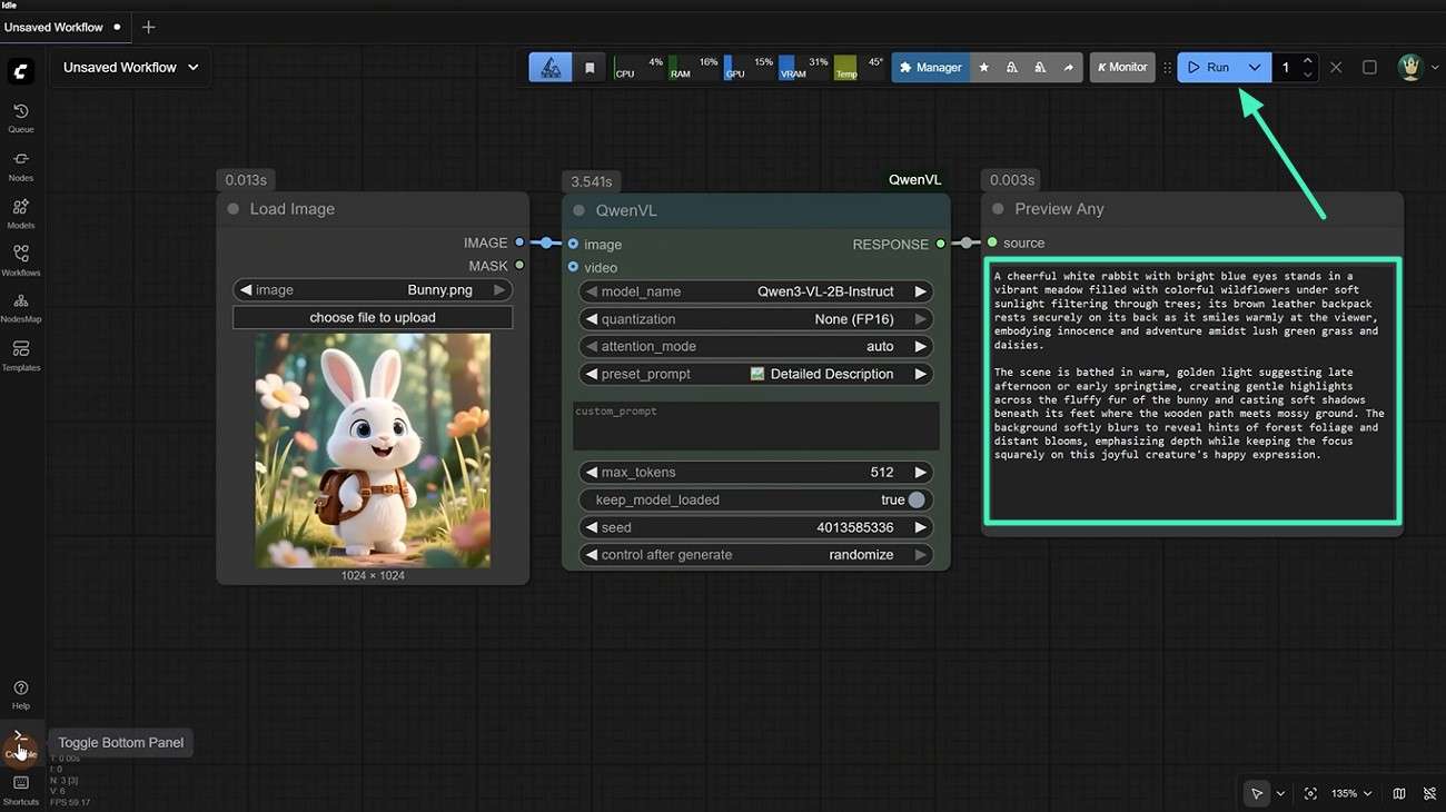 press run generate prompt