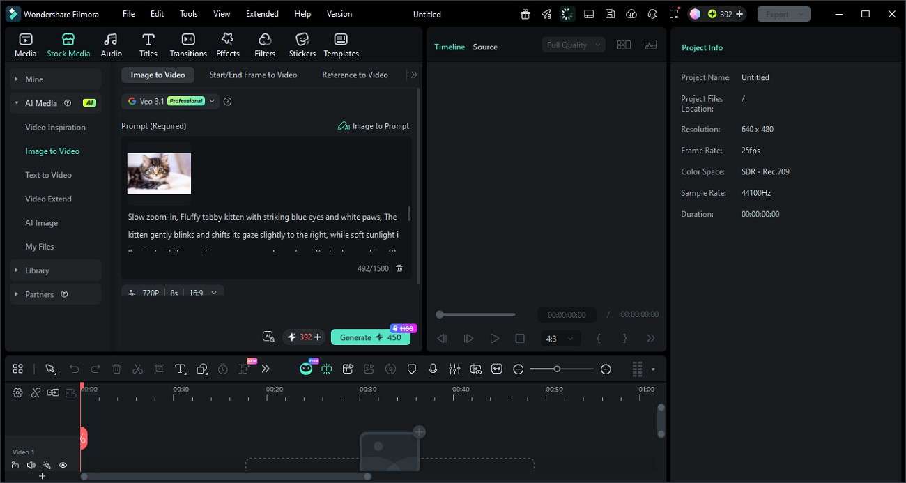 filmora image to prompt interface