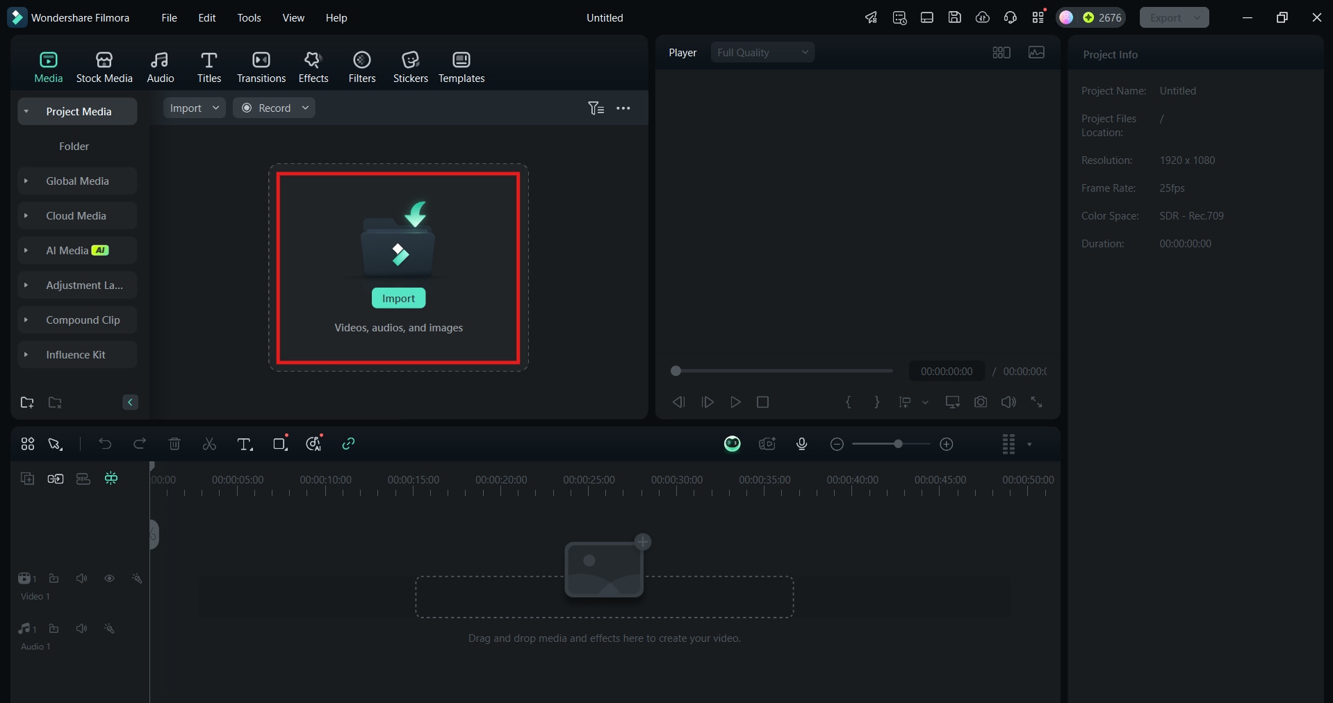 import an image to filmora