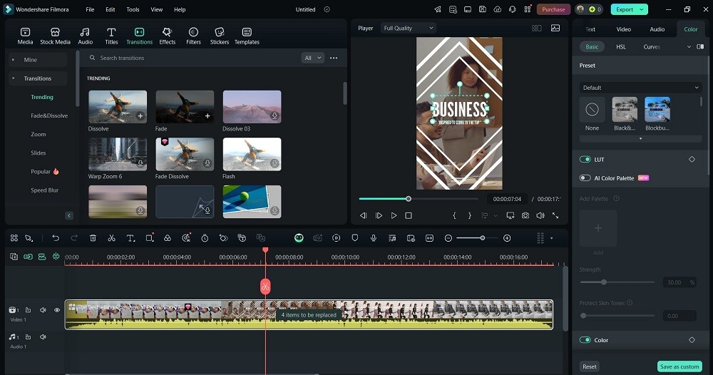 filmora transitions filters and effects