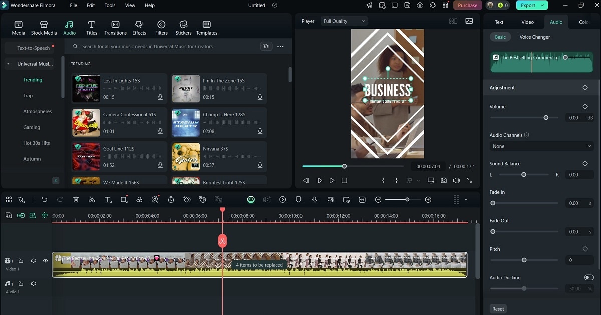 adding audio to video