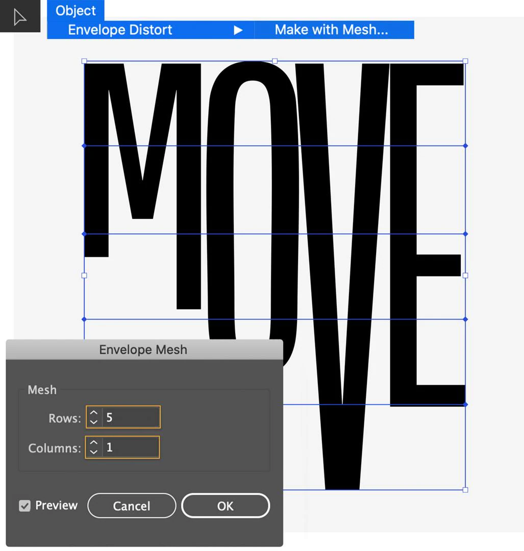 select envelope distortion feature in illustrator