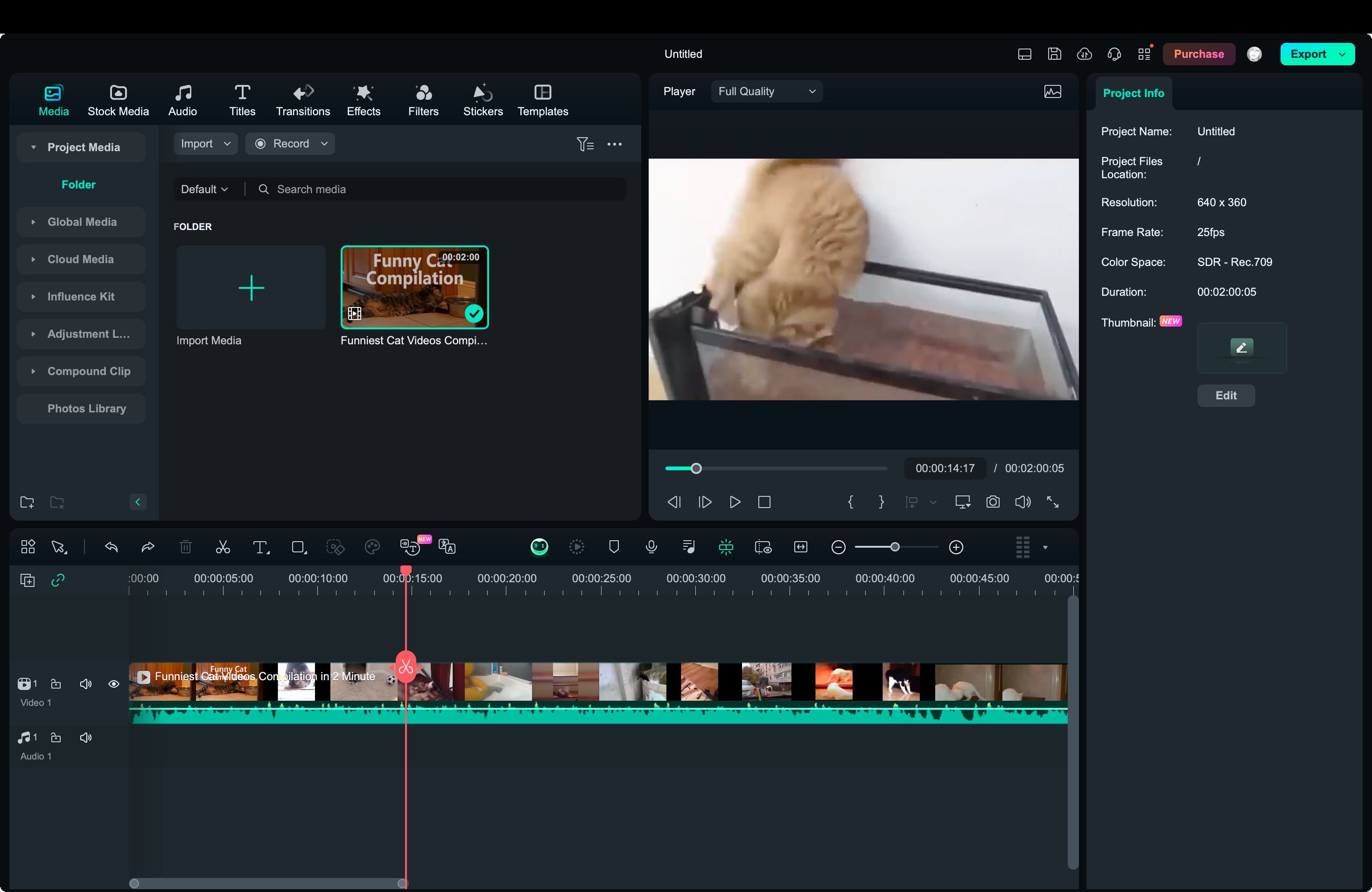 edit and cut video on wondershare filmora