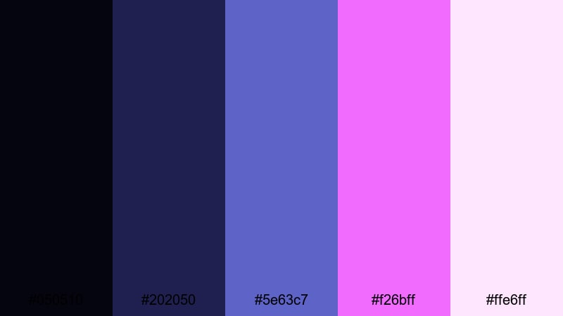 concert lights in lilac blue lilac color palette with hex codes