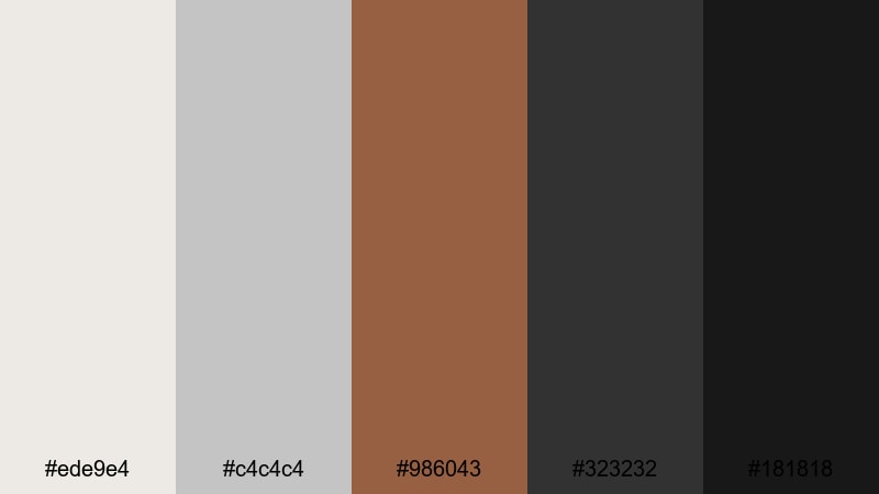 concrete and copper line copper color palette with hex codes