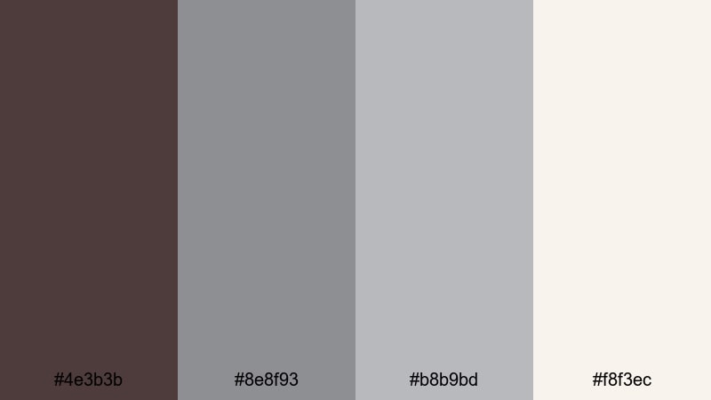 concrete and wenge wenge color palette with hex codes