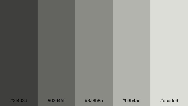 concrete brand system drab color palette with hex codes