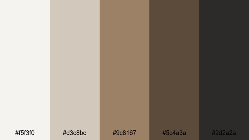 concrete brew bar coffee shop color palette with hex codes