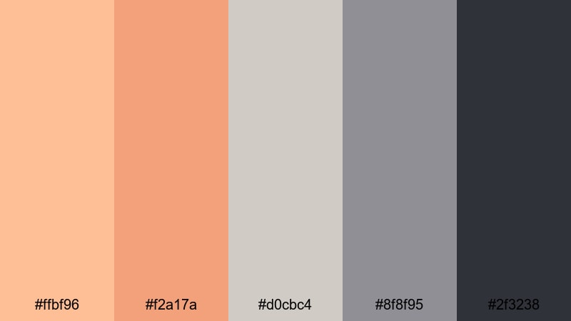 concrete loft apricot apricot color palette with hex codes