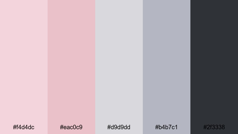 concrete loft blush blush pink color palette with hex codes