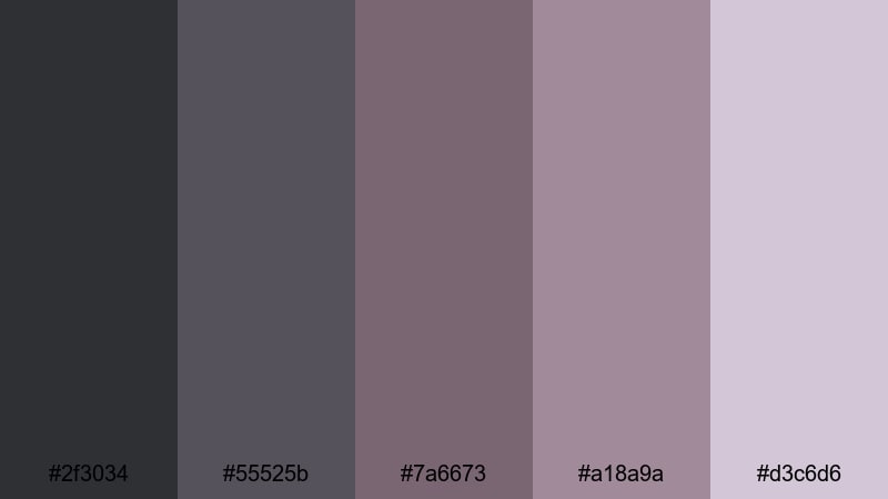 concrete plum grid gray maroon color palette with hex codes