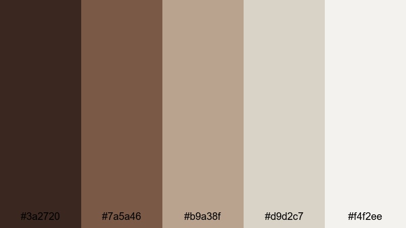 concrete roast loft coffee brown color palette with hex codes