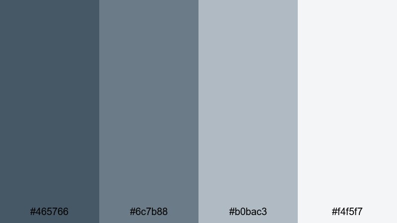 concrete studio chill gray blue color palette with hex codes
