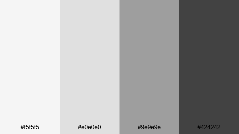 concrete studio neutrals flat color palette with hex codes