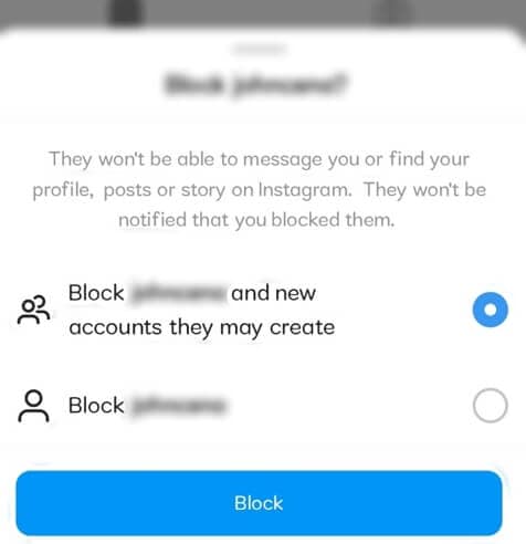 Instagram Block  