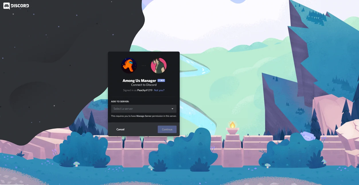 Verbinden Sie den Among Us Manager Bot mit Discord