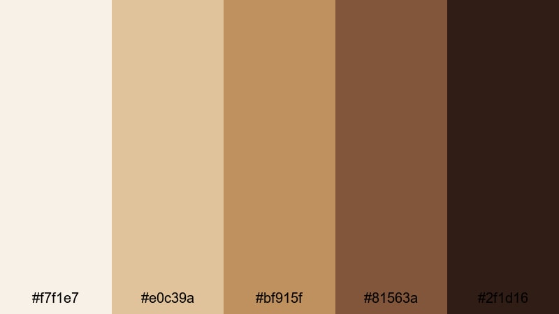 contemporary bronze detail museum color palette with hex codes