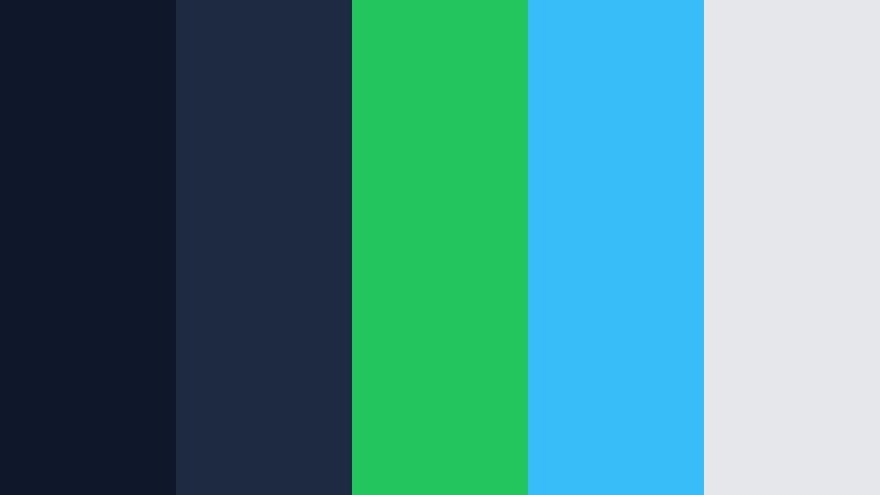 control room glow dark studio blue color palette with hex codes