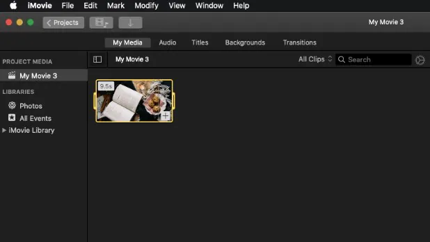 enable seetings on imovie