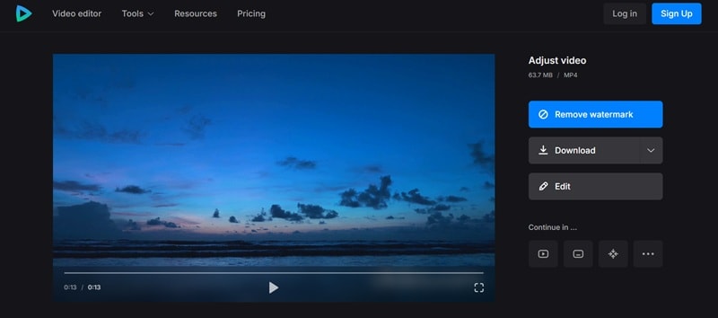 export and save the video