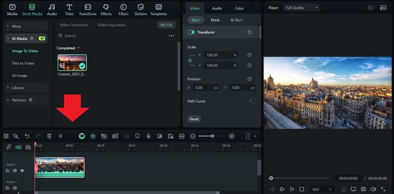 add result to timeline