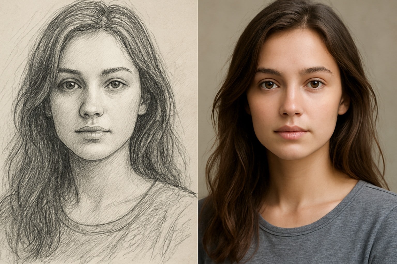 sketch and complete photo