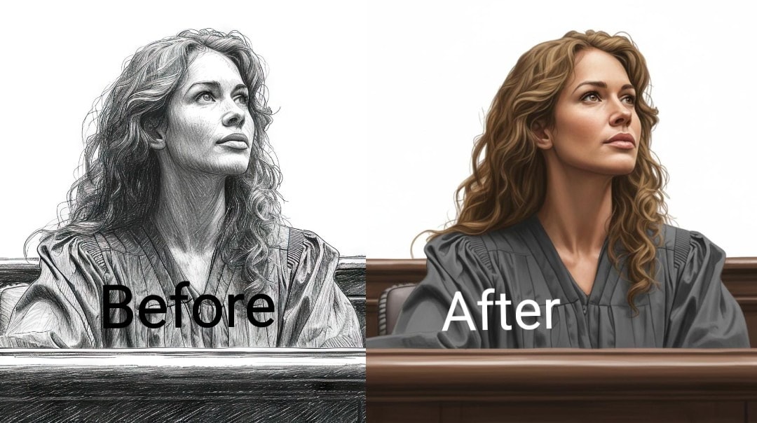 sketch and photo image