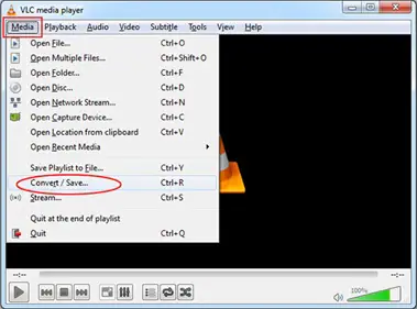 Converter formato de vídeo por passo vlc