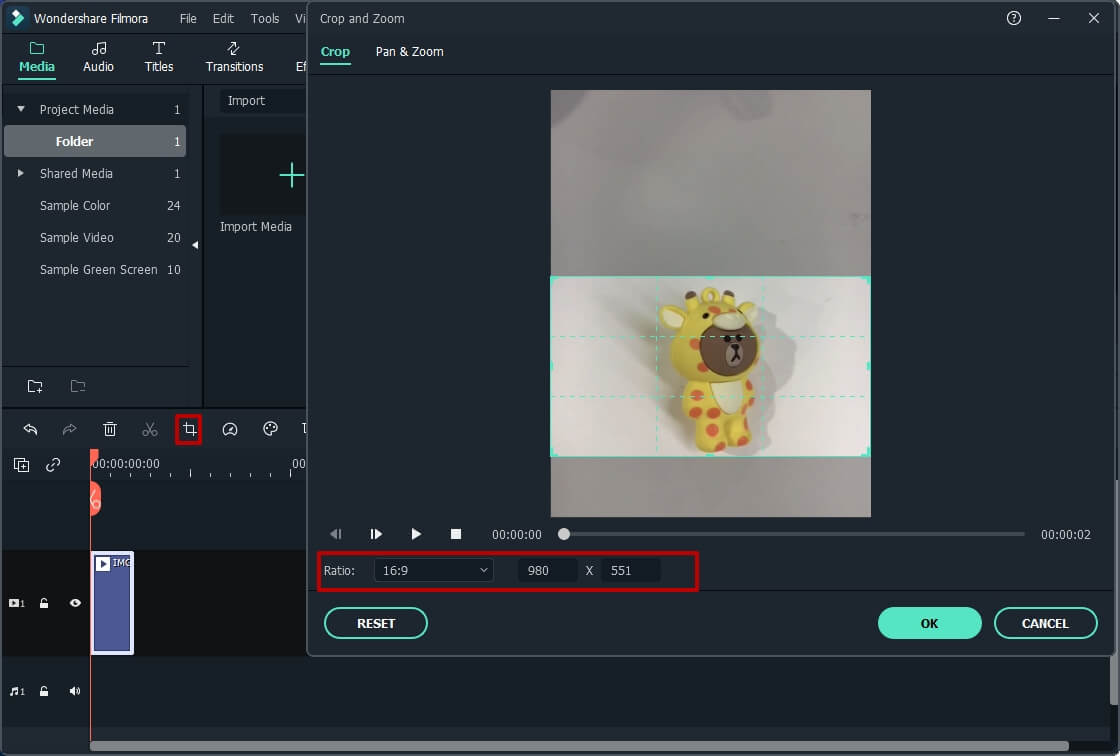Filmora crop and zoom
