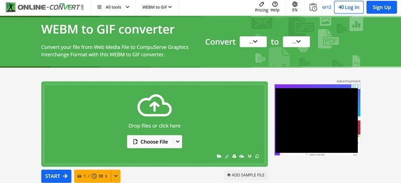 online-convert webm to gif converter