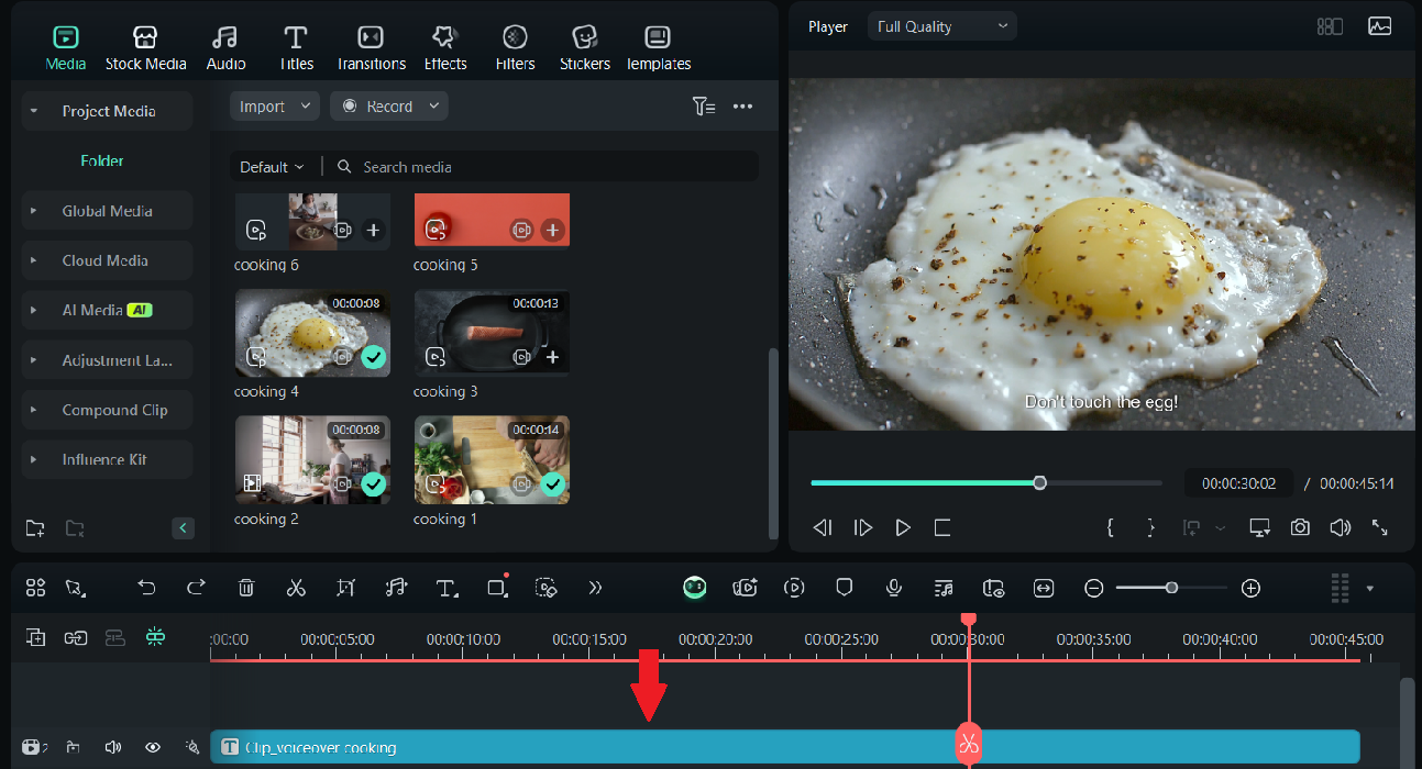 the generated stt on timeline