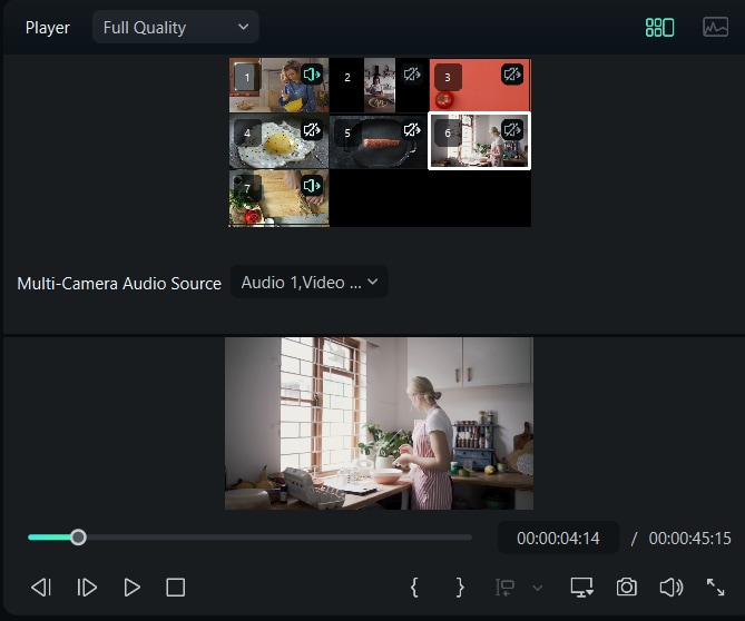 edit the multi camera clips