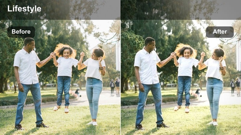 Cool-toned highway bridge at night with light trails