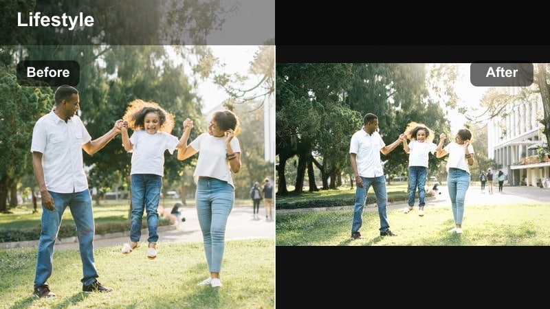 Everyday lifestyle scene with a balanced cool tone filter