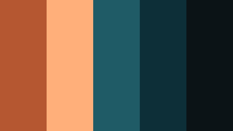 copper and teal horizon cinematic copper color palette with hex codes