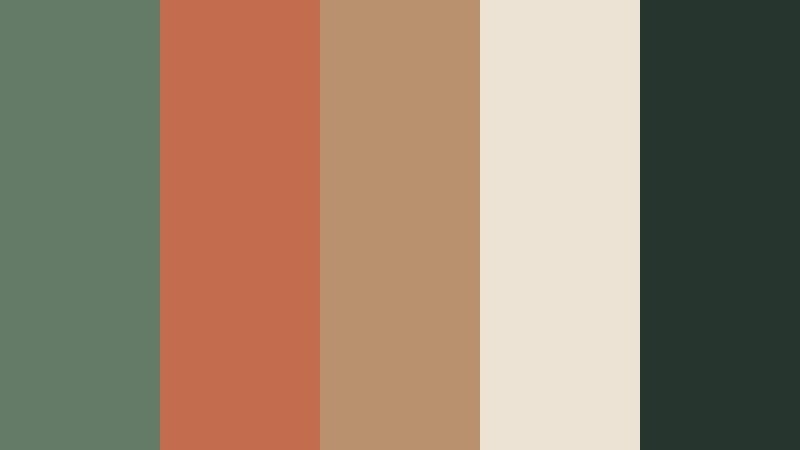 copper leaf gallery sage green and terracotta home decor store color color palette with hex codes