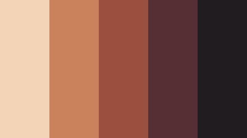 copper noir warm tone color color palette with hex codes