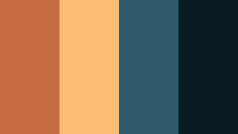 copper tech pulse copper glow color palette with hex codes