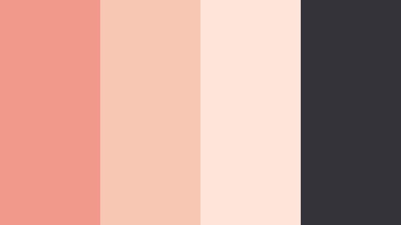 coral and charcoal luxe faded coral color palette with hex codes