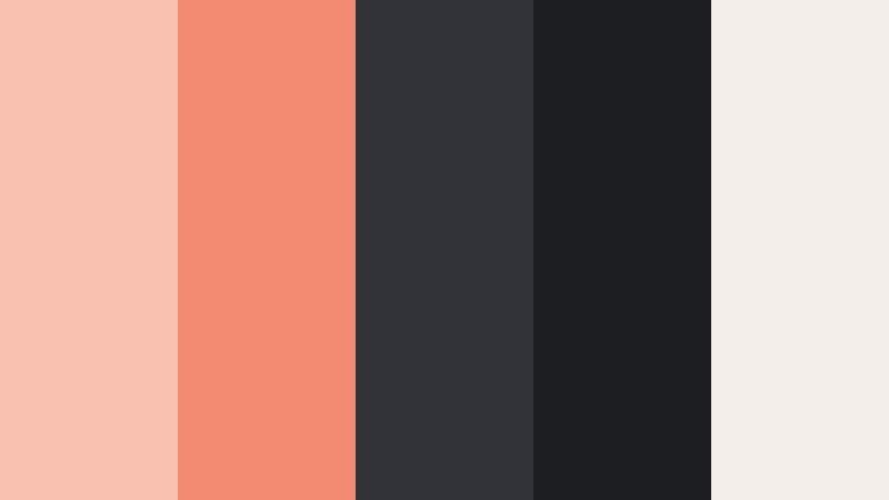 coral and charcoal luxe vintage coral color palette with hex codes