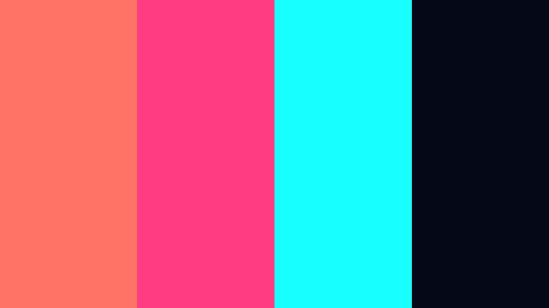 coral arcade neon aurora coral color palette with hex codes