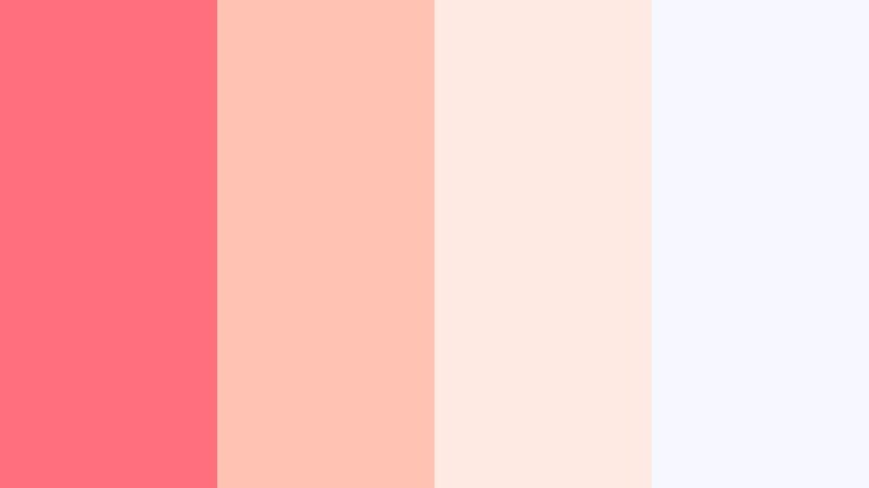 coral blush daydream fluorescent coral color palette with hex codes