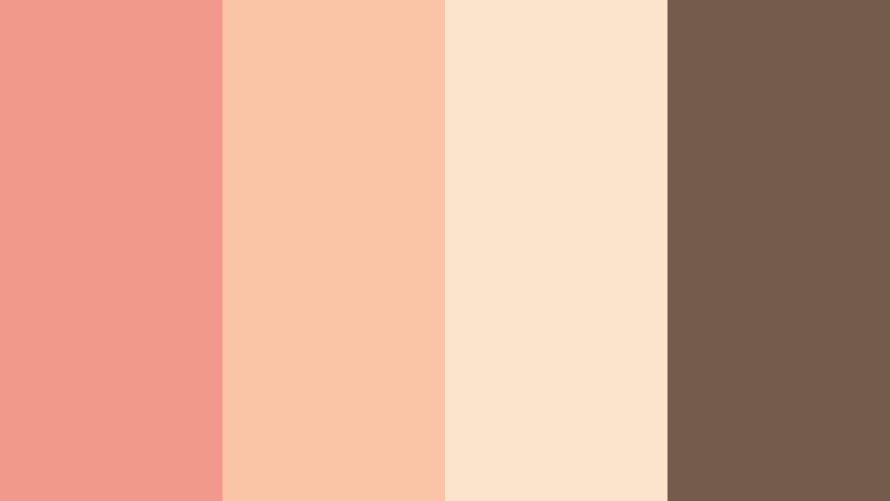 coral champagne evening faded coral color palette with hex codes