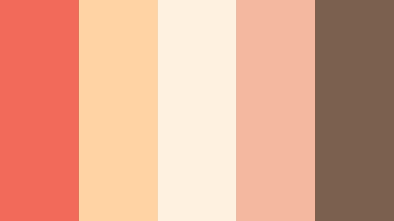 coral champagne glow burnt coral color palette with hex codes